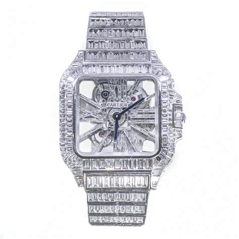 cartier watch mens skeleton|cartier skeleton watch bust down.